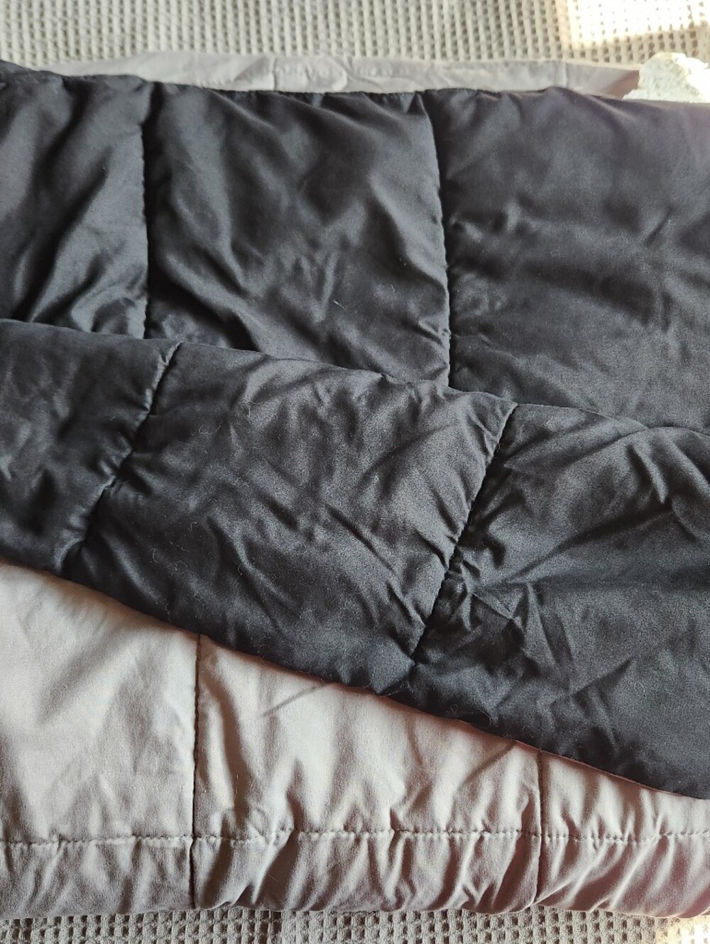 Room Essentials Black and Gray Reversible Quilted Comforter